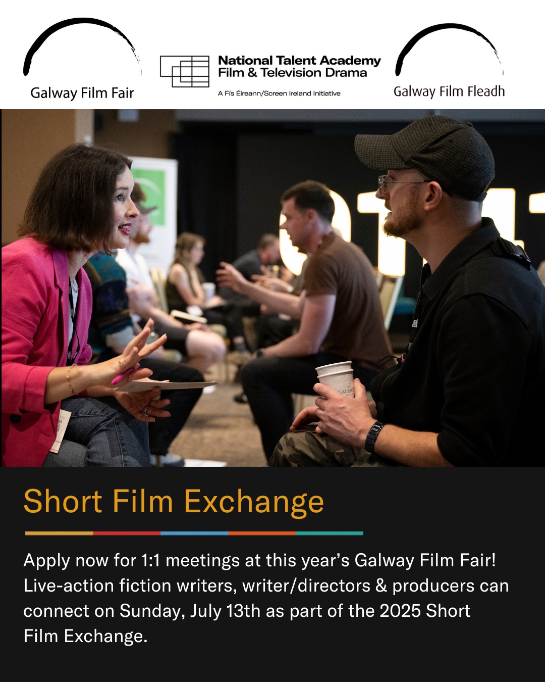 NEW SIZE Networking Template - 1x1 (1080 x 1350 px) - Short Film Exchange